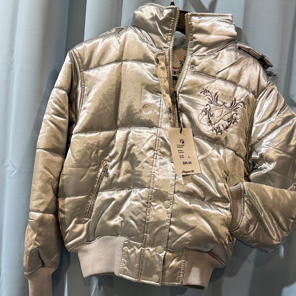 Metallic Bomber Jacket
